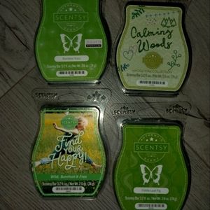 The Green Scene bundle 4 Scentsy wax bars new 3.2 fl oz each Fresh earthy scents